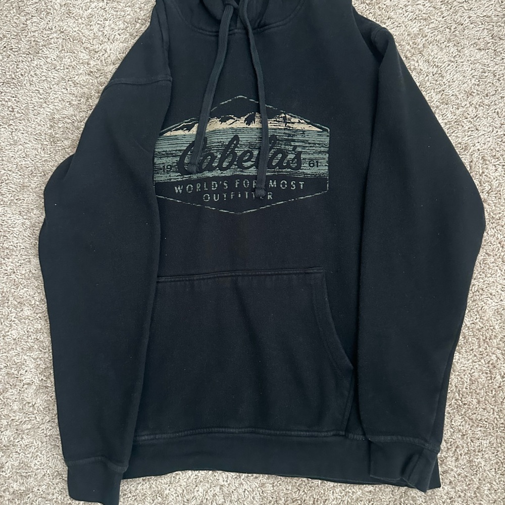 Cabela's Black Graphic Hoodie for Men
